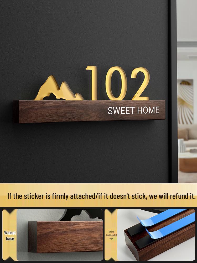 Светящаяся персонализированная наклейка с номером дома для входной двери