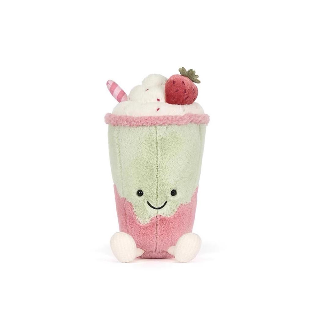 Jc Cute Strawberry Matcha Latte Plush Toys Stuffed Animal Soft And Comfortable Sofa Pillow Desktop Ornament Surprise Gifts