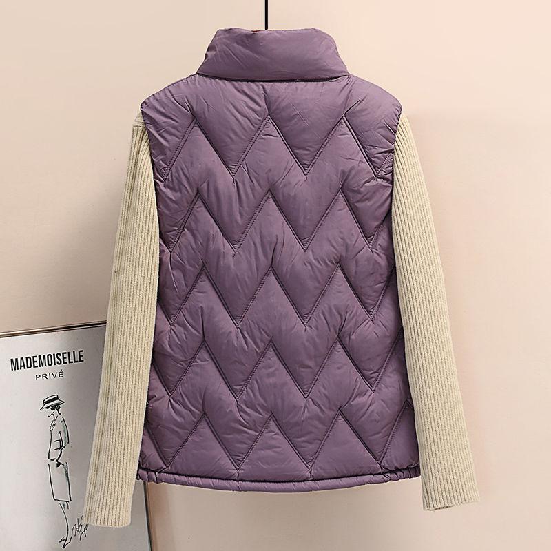 Новая куртка из пуха и хлопка для женщин, легкая, короткая, свободная, корейская версия, универсальная, жилетная, женская куртка