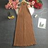 Women's Summer Sleeveless Suspender Dress Korean Style Beach Long Dresses Sundress