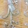 Ткань с аппликацией из бисерных трубок и вышивкой пайетками для DIY ручной работы, аксессуары для свадебного платья, роскошная кружевная вышивка, вечернее платье
