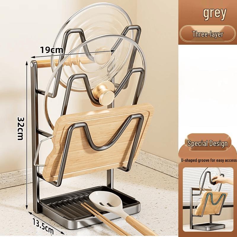 Brangdy 3-Tier Countertop Pot Lid Rack