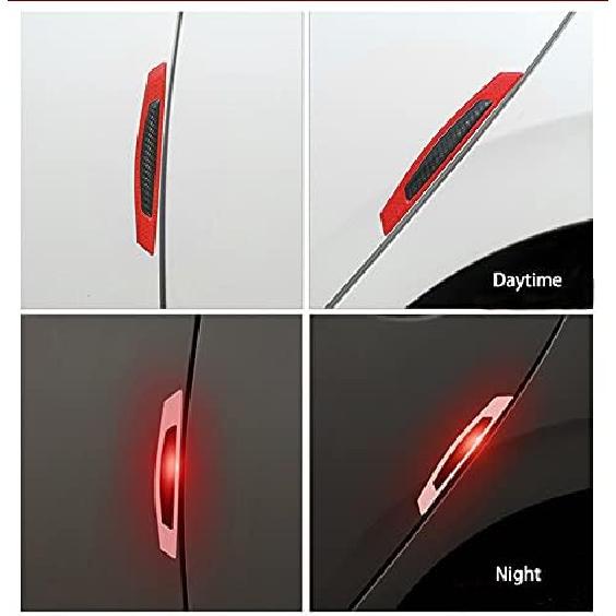 Защита кромки двери автомобиля Светоотражающие 4 шт. Накладки-стикеры Защита бампера Защита кромки боковой двери Защита от столкновений Защита от потертостей Подходит для большинства автомобилей