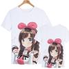Kizuna AI Hololive VTuber Косплей Футболка 2025 Новая 3D Печать Кавайный Детский Аниме футболка Мужская/Женская Харадзюку Короткий Рукав Футболка Y2k Топ