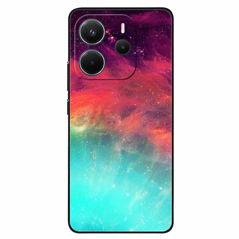 For Redmi Note 14 4G Case Marble Soft TPU Black Phone Cases for Xiaomi Redmi Note 14 5G Global Silicon Cover On Note14 2025 Capa