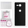 apgo Protective Skin Sticker for the Back Compatible with Sony Xperia XZ2 Compact, Wrap Film, Foil, Vinyl - Pattern Carbon Black