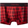 Modern Attraction Series Plaid Anti-Chafing Boxer Briefs Men Underwear Red NB3751