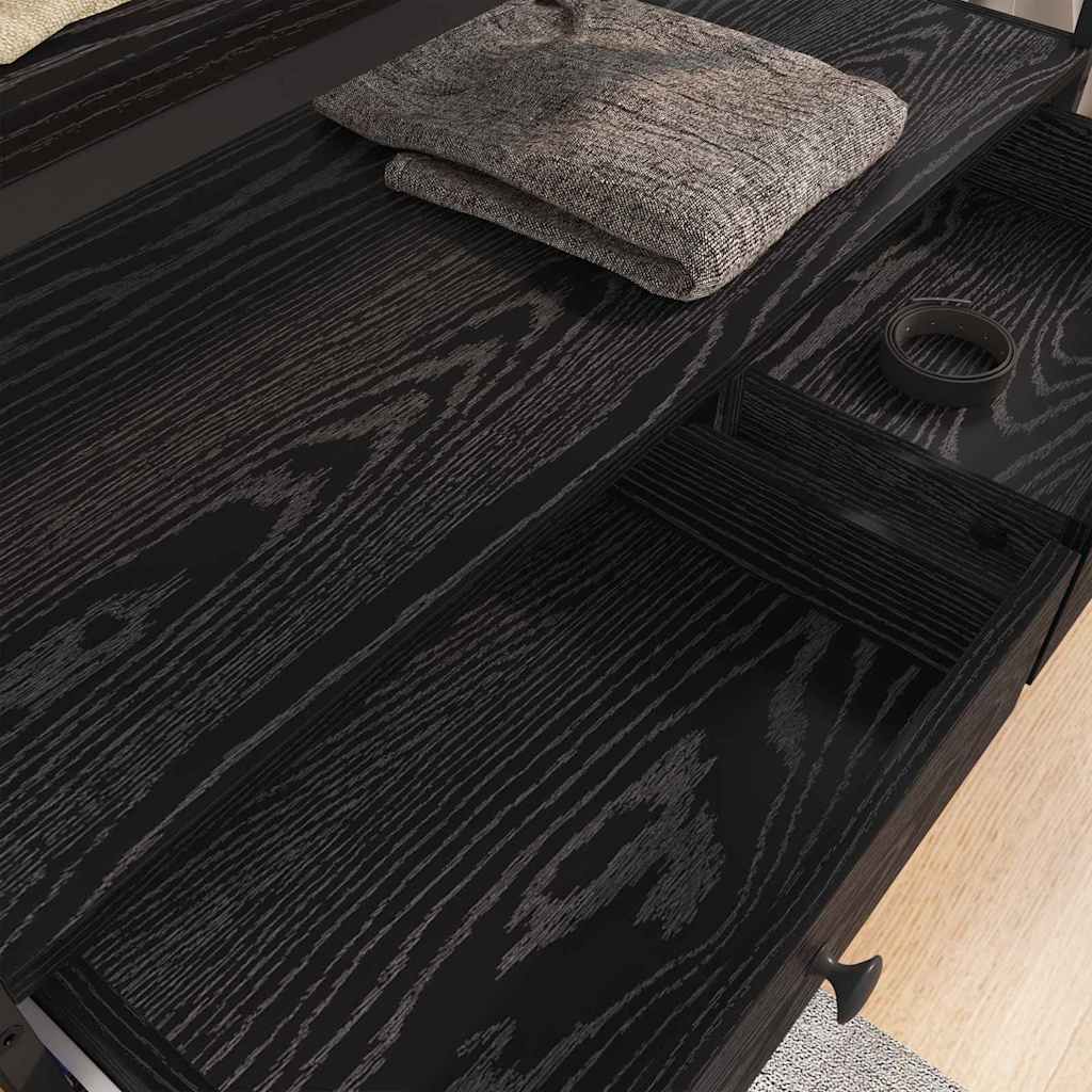 Wardrobe Black Oak Effect 89 x 39 x 184.5 cm