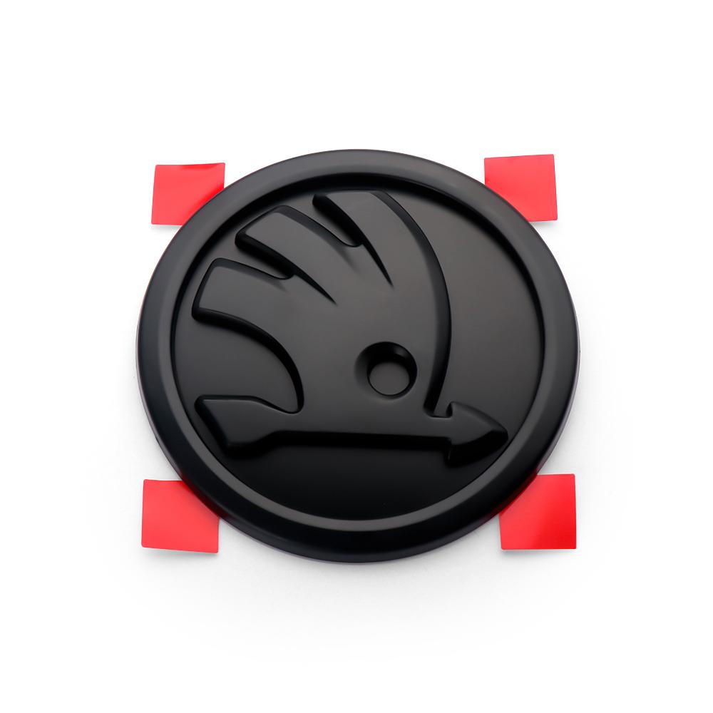 AGTQ2 1pcs 8/9/10cm Car Emblem Badge Hood Front Rear Trunk Logo For Skoda Fabia Yeti Rapid Kodiaq Mk3 A4 A6 A7 Kamiq Vrs Karoq