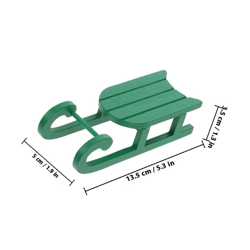 Wooden Sleigh Adornment Elegant Desktop Decor Christmas Holiday Tabletop Decoration Xmas Photo Prop Christmas Sleigh Decor