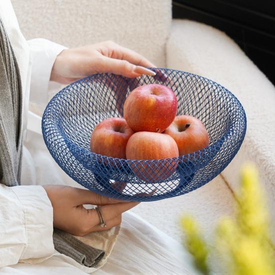 Fruit Plate with Built-in Drainage Holes Bird Nest Design Fruit Basket Kitchen Counter Dining Table Home Decor