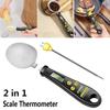 2в1 ЖК-электронные весы-совок с термометром, весы для пищевой ложки, термометр, кухонные инструменты для выпечки и приготовления пищи