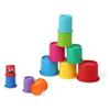 Colored Cups for Montessori Construction Game