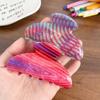 Colorful Flower Hair Claw Korean Style Acrylic Shark Clip Temperament Hair Claw Clip Party