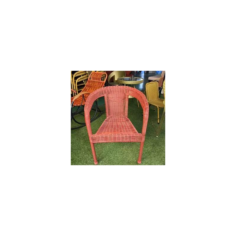 Эргономичное высокое кресло из ротанга для пожилых людей - Удобное и противоскользящее, для длительного сидения, идеально подходит для балкона и отдыха на свежем воздухе.