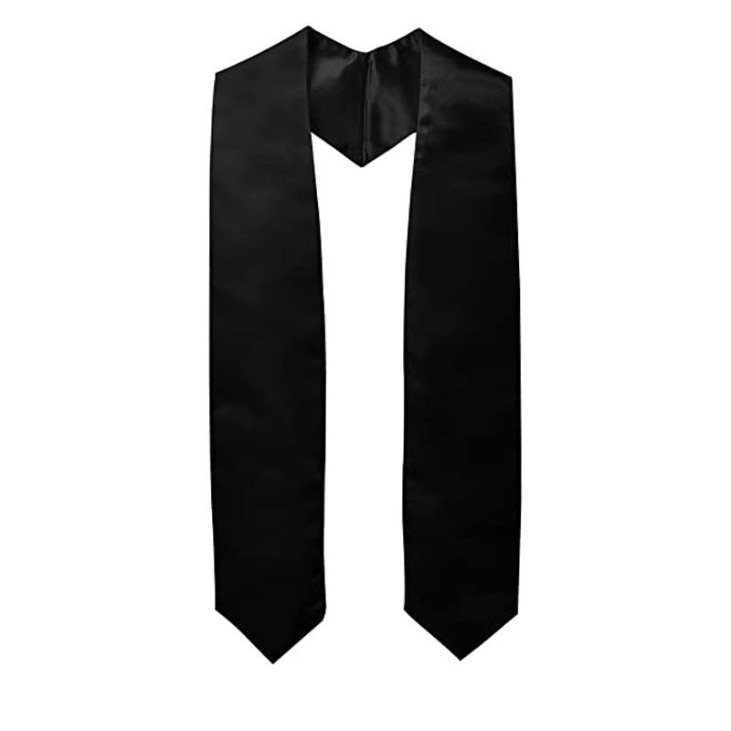 150cm Graduation Season Black Gold Ribbon Etiquette Shoulder Strap Solid Color Graduation Etiquette Strap Honorary Silk Shawl