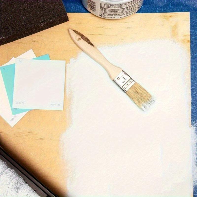 Small Paint Brush Suitable for Art Handwork Painting Dyeing Varnish Glue Application Wooden Handle Indoor/Outdoor Repair