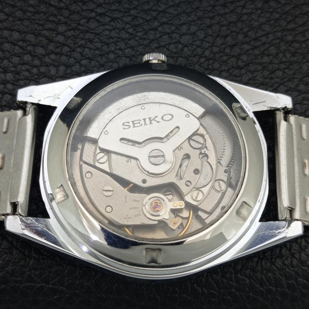 ОТРЕМОНТИРОВАННЫЕ ВИНТАЖНЫЕ МУЖСКИЕ АВТОМАТИЧЕСКИЕ ЧАСЫ SEIKO 5 ЯПОНИЯ ЧЕРНЫЙ ЦИФЕРБЛАТ a444298-1