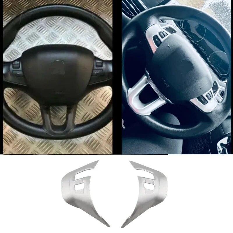 My Good Car для Peugeot 2008 208 2014-хромированная панель рулевого колеса, декоративная крышка, наклейка на рулевое колесо, блестящий авто