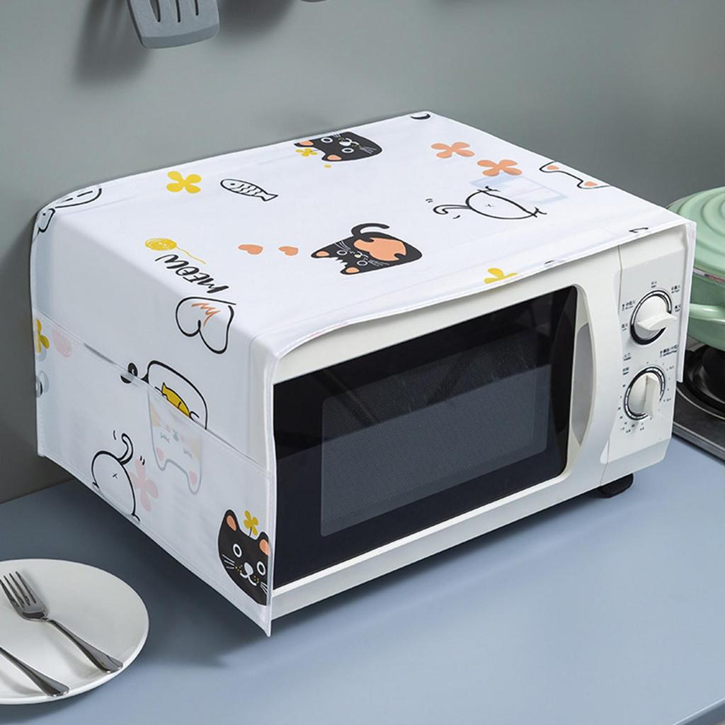 Microwave Dust-proof Cover Oven Cover PEVA Printed Hanging Bag Dust-proof Cover Microwave Protective Cover