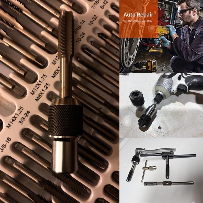 3PCS Adjustable Tap Socket Set for Engineers and DIY Enthusiasts with 3/8Inch Drive Adapter Square Shank Connectors