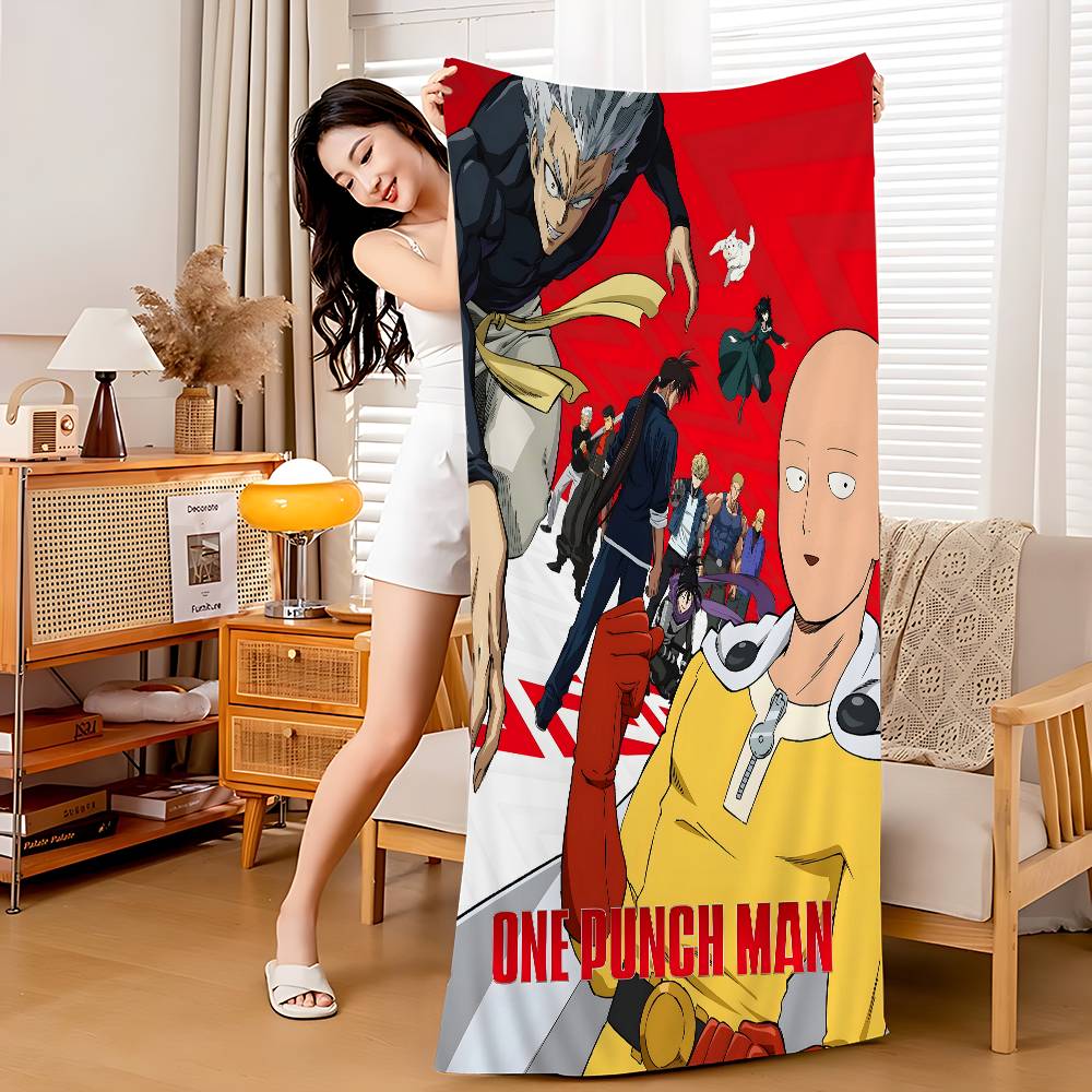 O-One-Punch Man S-Сайтама Аниме Пляжное Полотенце для Плавания Мягкое Впитывающее Мыльное Полотенце Детские Подарки для Детей Путешествия Кемпинг Спортзал