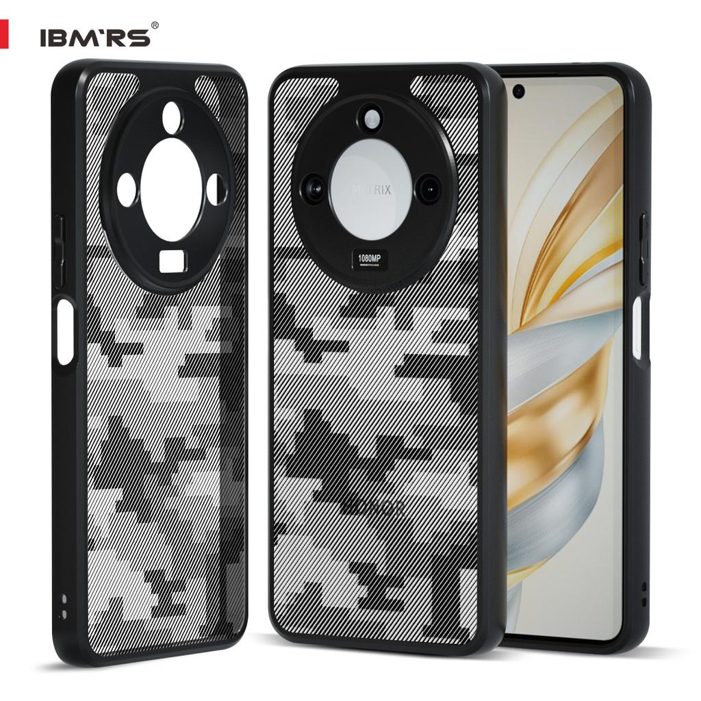 (Comes with wrist strap)IBMRS for Honor X60 Case (Military Drop Protection)Shockproof Matte Translucent Phone Case, Camo Black