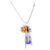 [H3500] - Designer Necklace 'Bohemian' Lavender Orange
