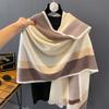 New Autumn and Winter Wool Scarf for Women Strip Simple Warm Thickened Scarf Fashion Simple Shawl for Women