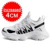 Fashion Lift Sneakers Man Elevator Shoes Height Increase Insole 8cm Breathable Taller Shoes Men Leisure Fashion Comfortable Sports Shoes