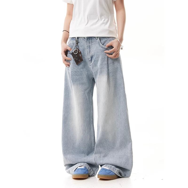 JYL Унисекс Прямые Джинсы Американский Винтаж Cleanfit High-Street Деним