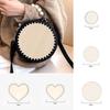 1PC DIY Blank Basket Base Crochet Wooden Unfinished Round Cross Stitch Crafts Basket Bottom Carved