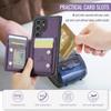 For Samsung Galaxy S22 Ultra 5G Case JEEHOOD J05 Leather Mobile Cover with Detachable Magnetic Card Bag