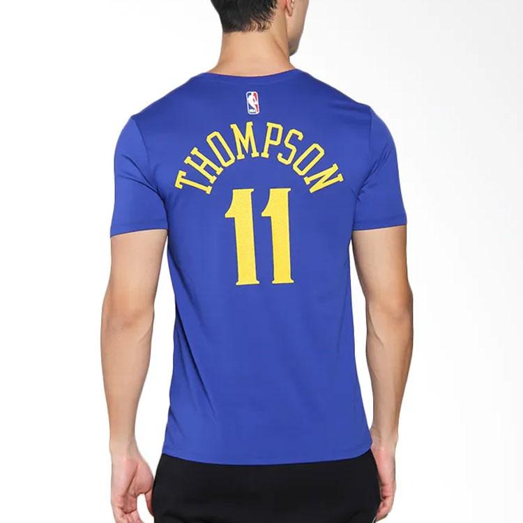 Nike Футболка Golden State Warriors Dri-Fit NBA с коротким рукавом и мужскими топами Klay Thompson синего цвета 870775-498