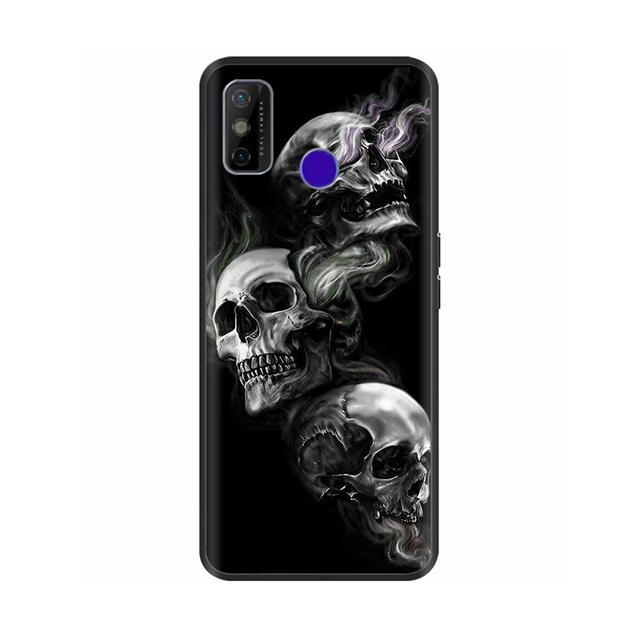 Для Tecno Spark 6 Go чехол для телефона Мягкая силиконовая задняя крышка с рисунком для Tecno Spark 6 Go Spark6 Go Черный ТПУ милый мультяшный бампер