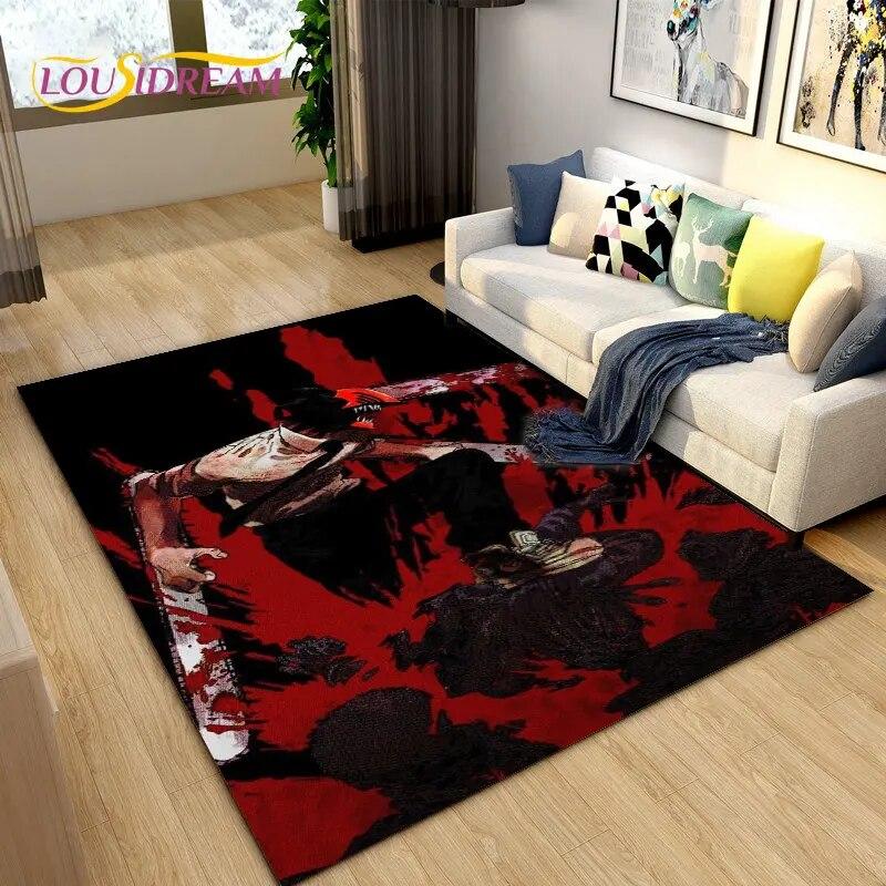 3D Chainsaw Man Anime Denji Cartoon Area Rug, ковер для гостиной, спальни, дивана, коврика, украшения, детский нескользящий напольный коврик