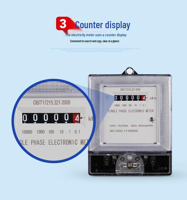 220 В Трансграничный Умный Бытовой Счетчик Электроэнергии - Английская Версия