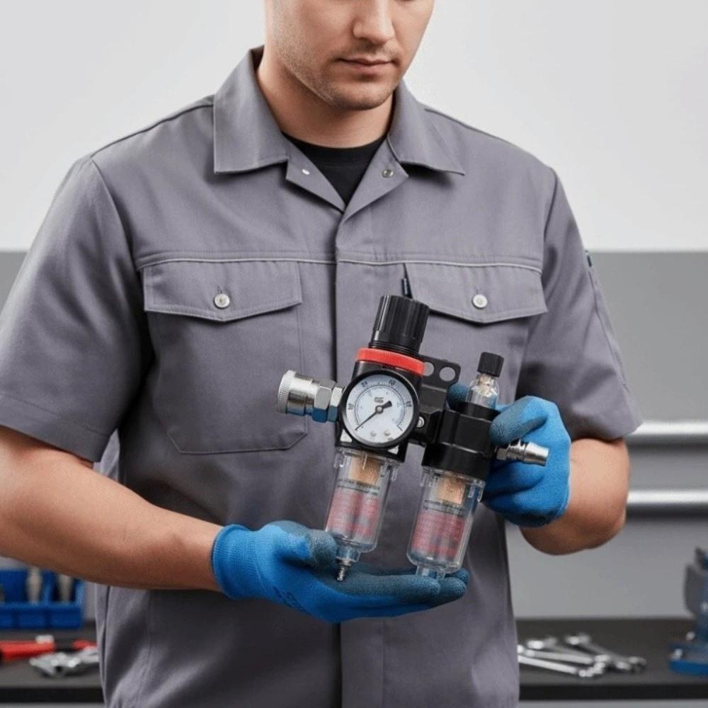 Oil Water Separation Two-piece Air Filter Regulator Oil Water Air Treatment Unit Air Hose Filter