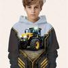 Children's Clothing Hoodies Long Sleeve Kid Clothes Boys Cartoon Children's Fashion Tractors Print Girls Summer Clothes Boy Tops