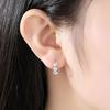 Серьги-кольца из серебра 925 пробы со сладким цветочным дизайном Отлично подходят для повседневного ношения, праздников и в качестве подарков Винтажный богемный стиль