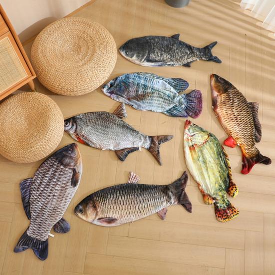 Рыбка плюшевая игрушка для детей мягкая подушка в форме животного милая подушка в форме рыбы застежка-молния мягкая и приятная кукла-рыба подарок на день рождения