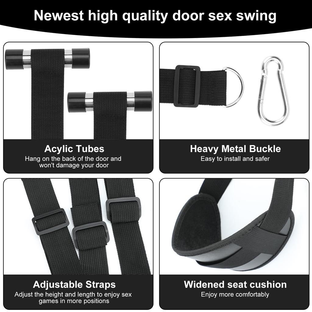 Upgraded Door Hanging Sex Swing Sex Toys Soft Slings Sex Furniture Fetish Bandage Restraints Adult Sex Swing SM Games