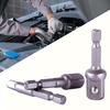 3 Pcs Socket Adapter Set Hex Shank To 1/4 3/8 1/2 Inch Impact Driver Drill Bits