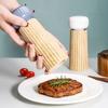Деревянная мельница для перца и соли с керамическими жерновами для кухни, для хранения специй и измельчения, бутылка для приправ