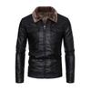 New Leather Jacket Men's Fur Integrated Pu Leather Jacket Motorcycle Lapel Men's Velvet Thickened Leather Jacket Korean Version Slim Fit
