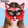 WTEMPO 1 шт. женские маски для костюмов, мужские и женские кружевные маски из ПВХ для маскарада, маска для вечеринки, маска для лица кошки на Хэллоуин, декоративная маска