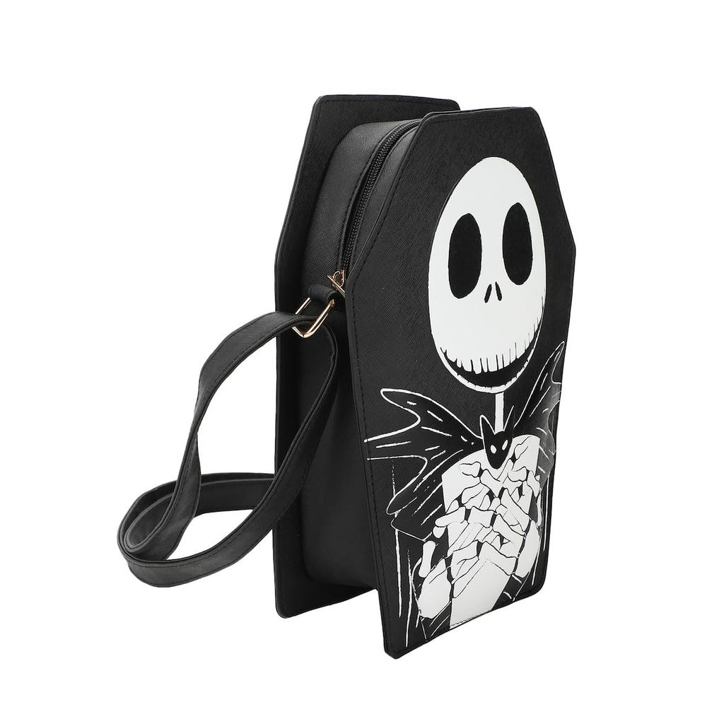 The Nightmare Before Christmas Jack Skellington Coffin 11-inch Crossbody Bag, Black, OSFA