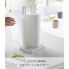 Yamazaki Kitchen Paper Holder, One-Hand Tear, White, Approx. W15.5 x D11.5 x H31cm, Plate, Fits Large Rolls, 3260