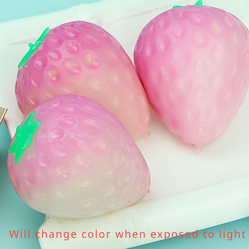 Strawberry Squishy Stress Balls for Kids Adults Stress Ball Sensory Toy Dough Ball Fidget Toys Squeeze Ball for Anxiety Relief