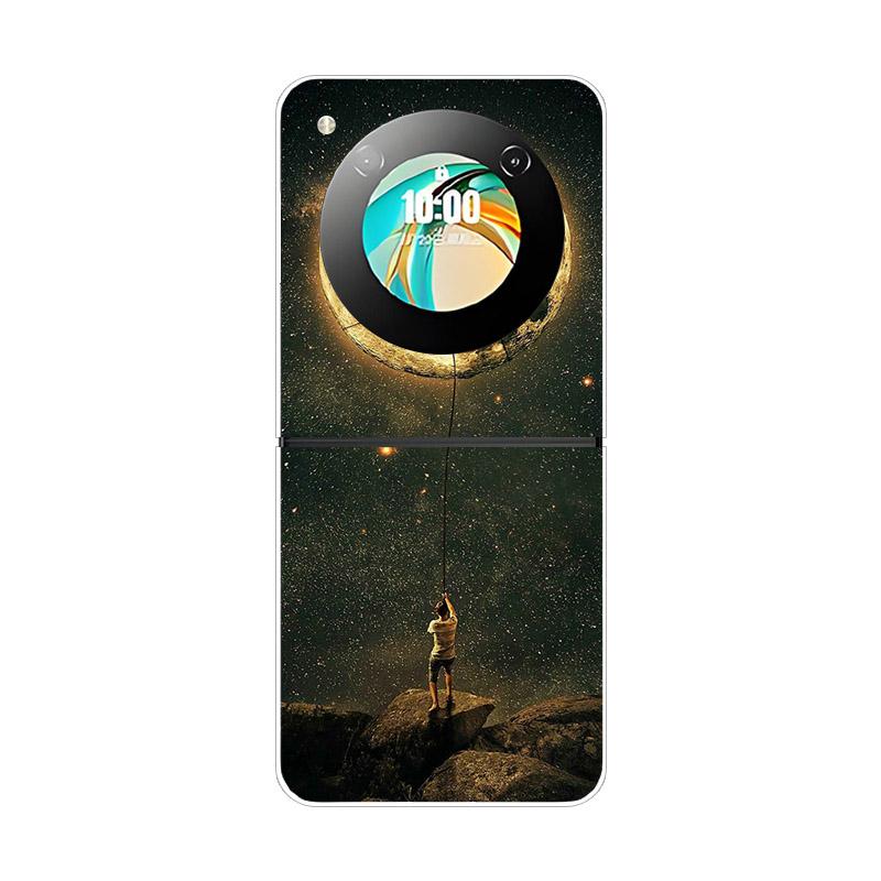 Чехол для ZTE Nubia Flip NX724J Модный Расписной Прозрачный Жесткий ПК Складной Для ZTE Libero Flip 5G A304ZT Прозрачная Крышка Телефона Funda